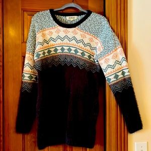 Boutique purchased soft Mohair beautiful patterned sweater size S